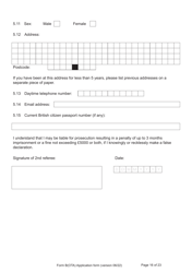 Form B(OTA) Application for Registration as a British Citizen by British Overseas Territories Citizen, British Overseas Citizen, British Protected Person, British Subject (Under the British Nationality Act 1981), British National (Overseas) - United Kingdom, Page 16
