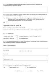 Form B(OTA) Application for Registration as a British Citizen by British Overseas Territories Citizen, British Overseas Citizen, British Protected Person, British Subject (Under the British Nationality Act 1981), British National (Overseas) - United Kingdom, Page 19