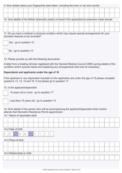 Form FLR(P) Application for an Extension of Stay in the UK as a Child Under the Age of 18 of a Relative With Limited Leave to Enter or Remain in the UK as a Refugee or Beneficiary of Humanitarian Protection and for a Biometric Immigration Document - United Kingdom, Page 20