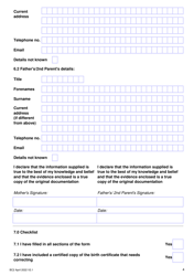 Form BC2 Application Form to Correct the Details on a Birth Registration - United Kingdom, Page 4
