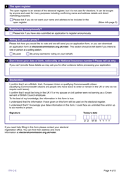 Form ITR-C-E Register to Vote as a Crown Servant or British Council Employee (Resident in England) - United Kingdom, Page 4