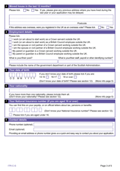 Electoral Registration Form for a Crown Servant or British Council Employee - United Kingdom, Page 3
