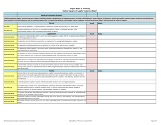 Medical Equipment Supplier Inspection Form - Virginia, Page 2