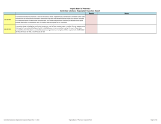 Controlled Substances Registration Inspection Report - Virginia, Page 9