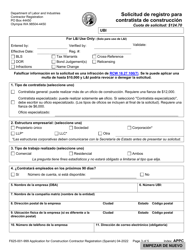 Formulario F625-001-999 Solicitud De Registro Para Contratista De Construccion - Washington (Spanish), Page 3