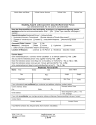 Form PO003 Law Enforcement and Confidential Information - Washington, Page 2