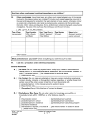 Form PO001 Petition for Protection Order - Washington, Page 4