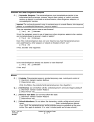 Form PO001 Petition for Protection Order - Washington, Page 6