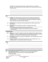 Form PO001 Petition for Protection Order - Washington, Page 7