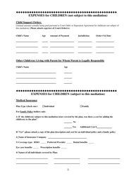 Family Mediation Financial Form: Income - Washington, D.C., Page 3