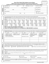Document preview: Optional Life Insurance and Dependent Life Insurance Enrollment Form - West Virginia