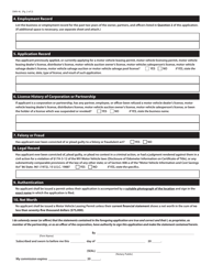 Form DMV-4L Application for Motor Vehicle Leasing Permit to Engage in the Business of Leasing Motor Vehicles in West Virginia - West Virginia, Page 2