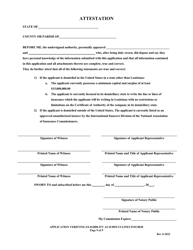 Application Verifying Eligibility as Surplus Lines Insurer in the State of Louisiana - Louisiana, Page 9