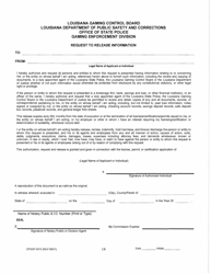 Form DPSSP0073 Level II Business Application (Manufacturer of Slot Machine and Video Draw Poker Devices Permit, Manufacturer of Gaming Equipment Other Than Slot Machines and Video Draw Poker Devices Permit, Gaming Supplier Permit, Non Gaming Supplier Permit) - Louisiana, Page 20