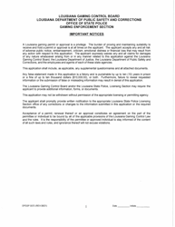 Form DPSSP0073 Level II Business Application (Manufacturer of Slot Machine and Video Draw Poker Devices Permit, Manufacturer of Gaming Equipment Other Than Slot Machines and Video Draw Poker Devices Permit, Gaming Supplier Permit, Non Gaming Supplier Permit) - Louisiana, Page 2