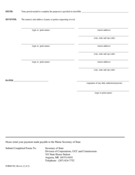 Form REVIVAL Application for Certificate of Revival (Domestic Entities Only) - Maine, Page 2