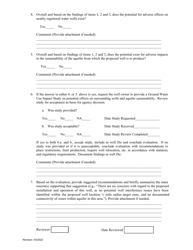 Ground Water Well Prior Notification Form Evaluation Checklist - Louisiana, Page 4