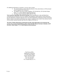 State Complaint Investigation Request Form - Maine, Page 5