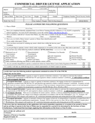 Form MVE-64T Commercial Driver License Application - Maine