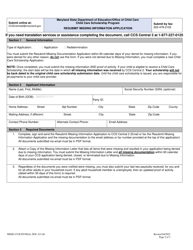 Form DOC.221.60 Resubmit Missing Information Application - Maryland, Page 2