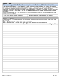 Form DOC.111.11 Credential Application - Maryland Child Care Credential Program - Maryland, Page 2