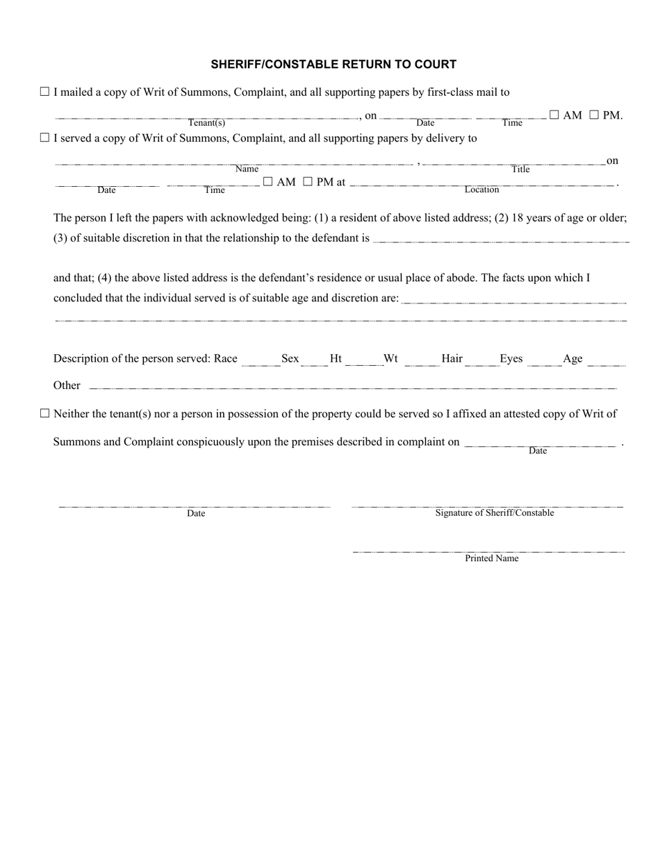 Form DC-CV-085 Complaint and Summons Against Tenant in Breach of Lease - Maryland, Page 3