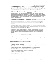 Form CC-DR-020 Complaint for Absolute Divorce - Maryland, Page 5