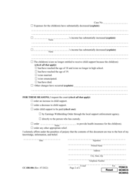 Form CC-DR-006 Petition to Modify Child Support - Maryland, Page 2
