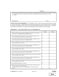 Form CC-DR-035 Worksheet B Child Support Obligation: Shared Physical Custody - Maryland, Page 3