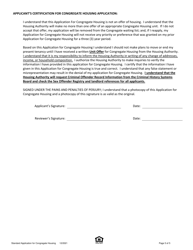 Standard Application for Congregate (Shared Living) State-Aided Elderly/Handicapped Public Housing - Massachusetts, Page 5