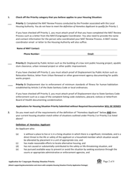 Application for Congregate (Shared Living) Housing Situation Priority - Massachusetts, Page 2