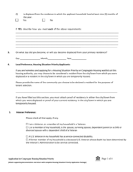 Application for Congregate (Shared Living) Housing Situation Priority - Massachusetts, Page 3