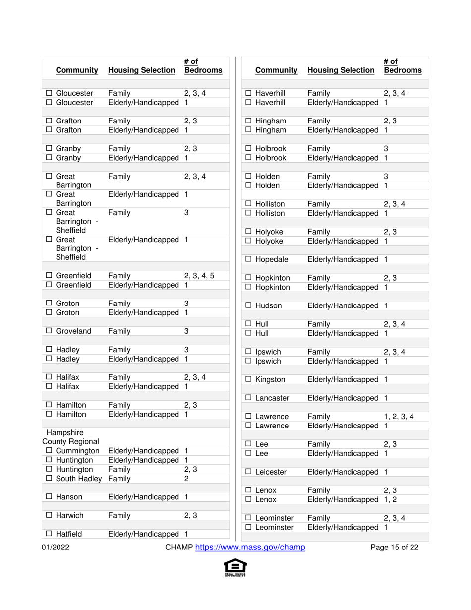 Application for State-Aided Public Housing and the Alternative Housing Voucher Program (Ahvp) - Massachusetts, Page 15
