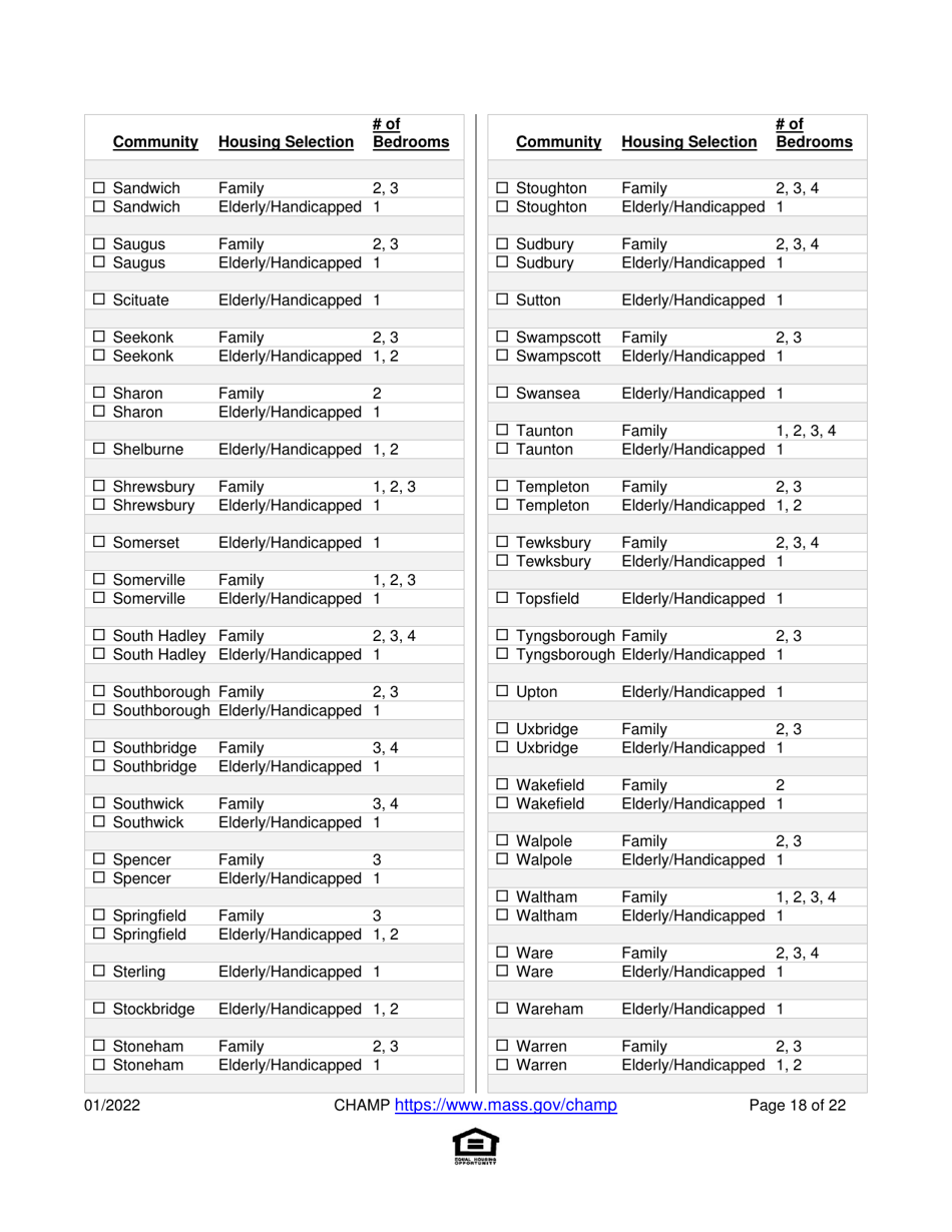 Application for State-Aided Public Housing and the Alternative Housing Voucher Program (Ahvp) - Massachusetts, Page 18