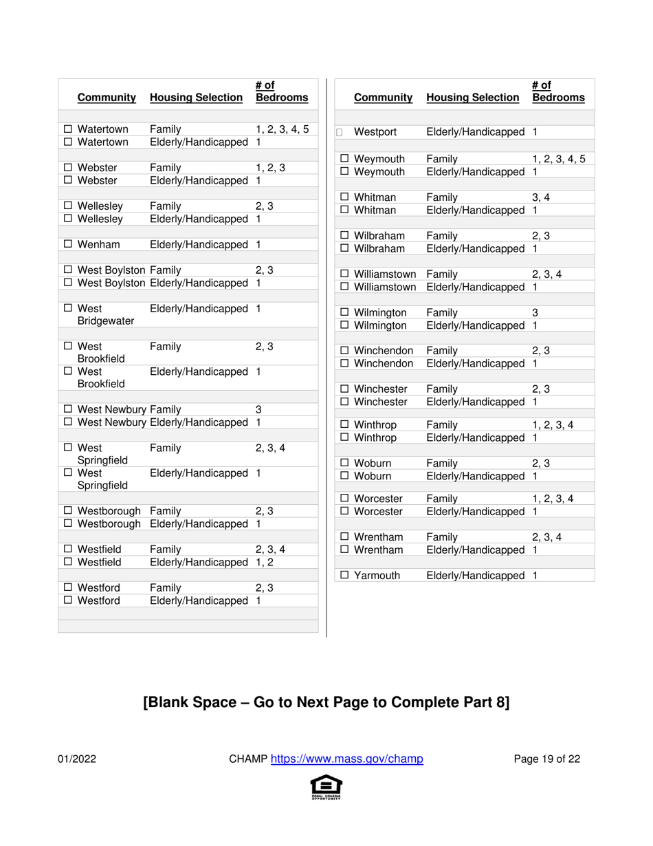 Application for State-Aided Public Housing and the Alternative Housing Voucher Program (Ahvp) - Massachusetts, Page 19