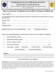 Form BPV-012 Application to Examine for Special Engineer Licenses - Massachusetts, Page 2