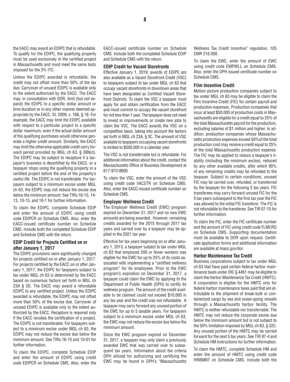 Instructions for Form 63-20P Premium Excise Return for Life Insurance Companies - Massachusetts, Page 8