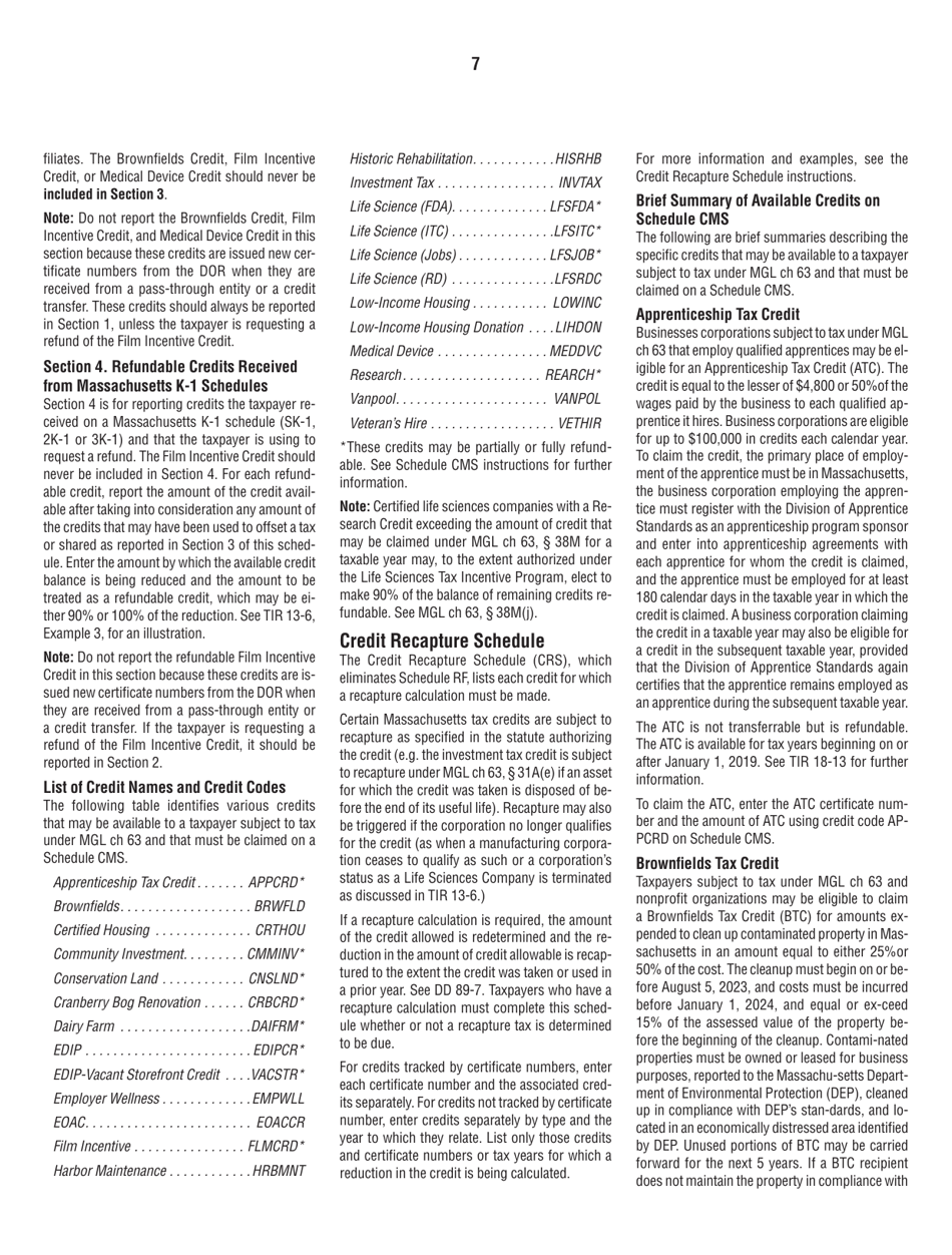 Instructions for Form 63-23P Premium Excise Return for Insurance Companies - Massachusetts, Page 7