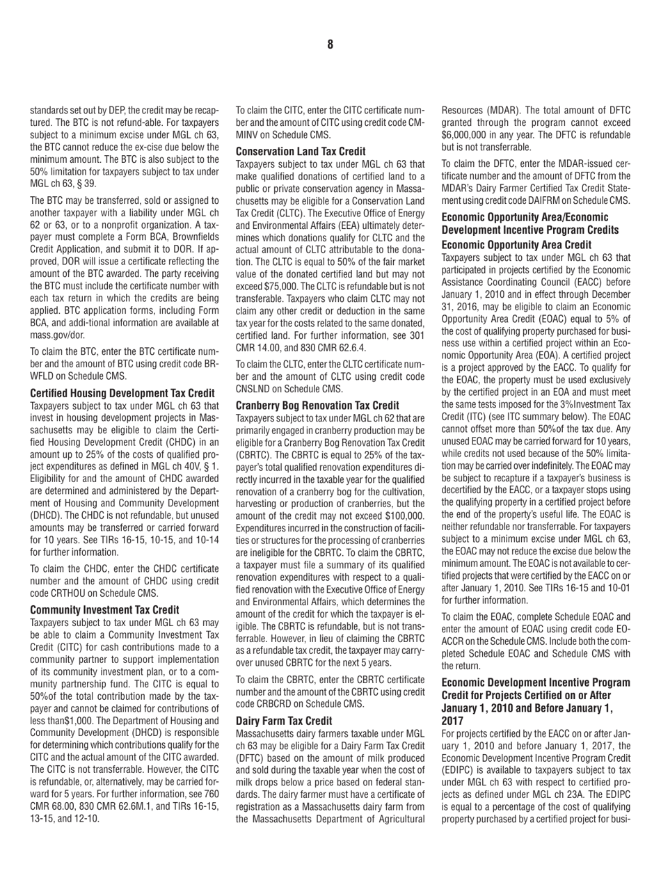 Instructions for Form 63-23P Premium Excise Return for Insurance Companies - Massachusetts, Page 8