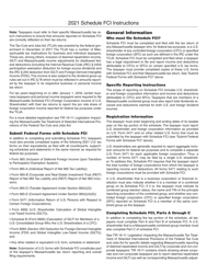 Schedule FCI Foreign Corporation Income of U.S. Shareholder - Massachusetts, Page 3