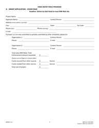 DNR Form 542-0626 (542-0327) Cost-Share Application - Water Trails Program - Iowa, Page 4