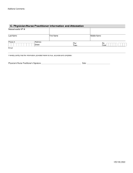 Form VSC109 Medical Form for a School Pupil (7d) Driver Certificate or a School Bus Driver Certificate - Massachusetts, Page 2