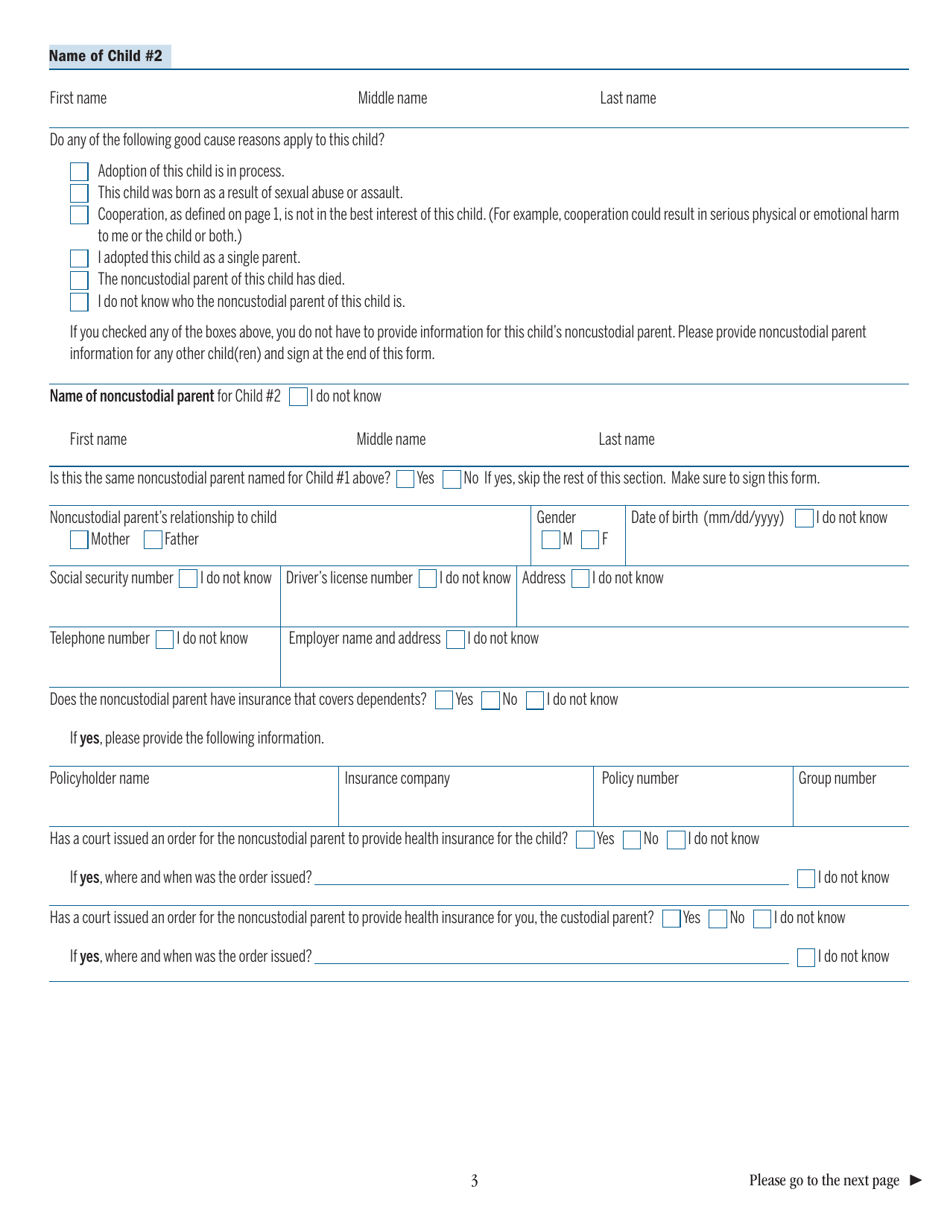 Form NCP-1 Noncustodial Parent Form - Massachusetts, Page 3