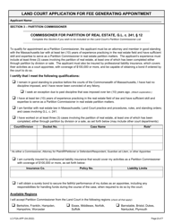 Fee Generating Appointments Application Form - Massachusetts, Page 2