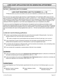 Fee Generating Appointments Application Form - Massachusetts, Page 4
