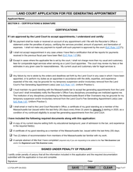 Fee Generating Appointments Application Form - Massachusetts, Page 7