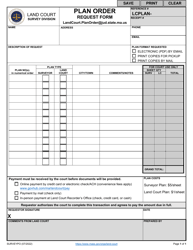 Document preview: Plan Order Request Form - Massachusetts