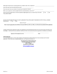 DNR Form 542-0090 Underground Storage Tank Professional Licensing - Individual - Iowa, Page 3