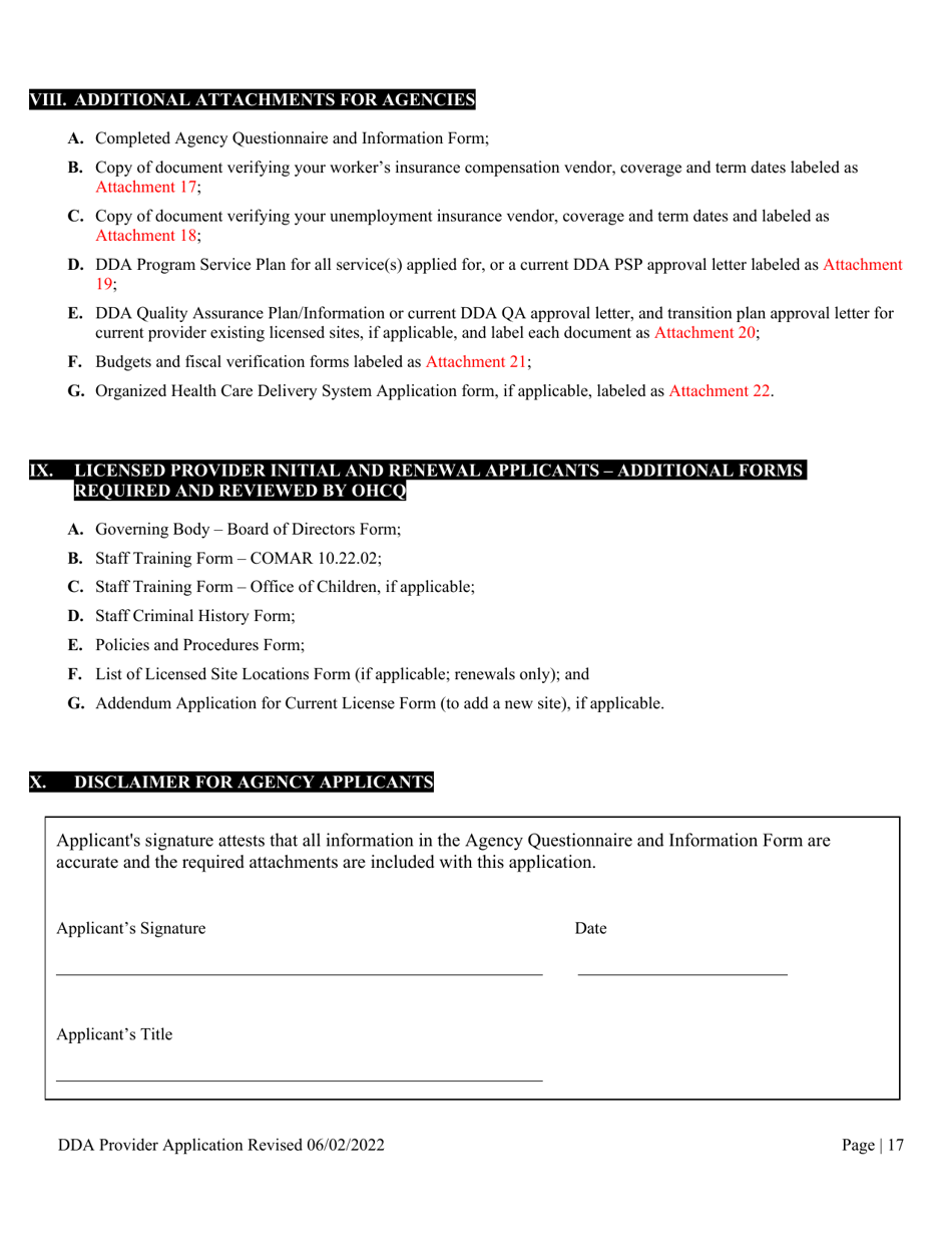 Maryland Dda Provider Application Download Fillable PDF | Templateroller
