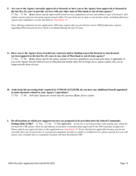 Dda Provider Application - Maryland, Page 8